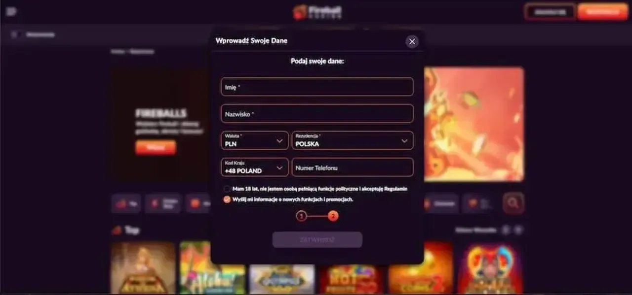 Fireball-okno-rejestracji